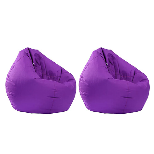 2 pièces imperméable sac de stockage de sac de haricot animal de stockage violet