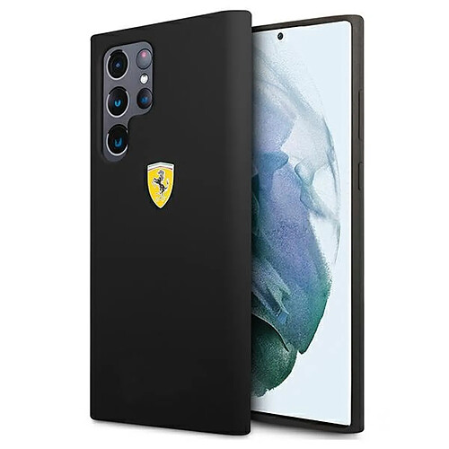 ferrari fessihcs22lbk s22 ultra s908 noir coque dur on track silicone