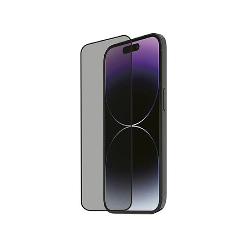 Tiger Verre Trempé pour iPhone 15 Pro Max Recyclé Confidentiel Ultra-résistant Noir transparent