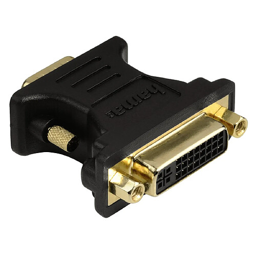 HAMA Adaptateur VGA-DVI, VGA (Sub-D15hd) mâle - DVI-I femelle, plaqué or, blindé