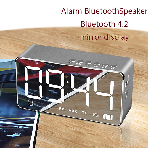 Q9 Mini Bluetooth sans fil Super Bass Speaker TF Alarm Clock Audio AccueilGary