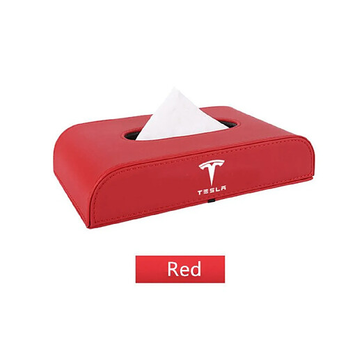 Universal Pour Tesla Model 3 Y X S PU Cuir Serviettes Serviettes(Rouge)