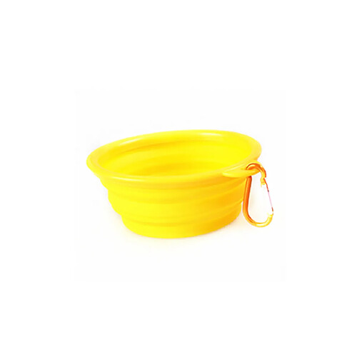 YP Select Bol de voyage portable pliable d'alimentation en eau pour chat Jaune