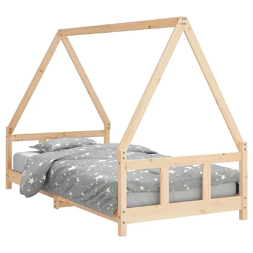 Maison Chic Lit simple Cadre de lit pour enfant,Lit d'Enfant Moderne 90x190 cm Bois de pin massif -MN42976