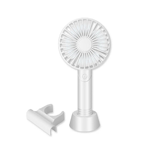 Ventilateur d'Aromathérapie Rechargeable Portatif Ventilateur De Support De Téléphone Portable Mini Ventilateur Électrique De Bureau USB-Blanc