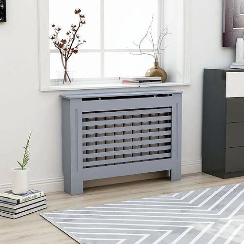 vidaXL Cache-radiateur anthracite 112x19x81,5 cm MDF