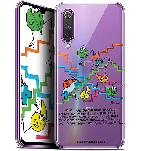 Caseink Coque Pour Xiaomi Mi 9 SE (5.97 ) [Gel HD Collection Les Shadoks ? Design L'escalier - Souple - Ultra Fin - Imprimé en France]