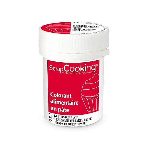 Scrapcooking Colorant alimentaire en pâte 20 g - Rouge coquelicot