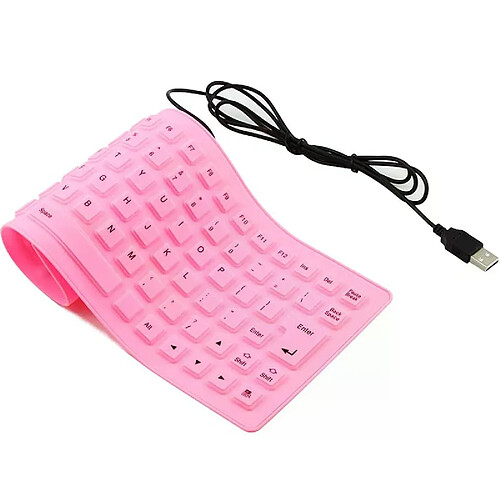 Clavier d'ordinateur 85 touches en silicone, clavier souple et silencieux, clavier filaire USB, mini-ordinateur portable, clavier pliable et étanche