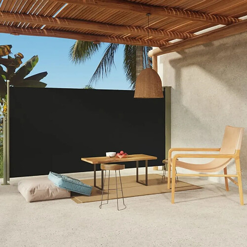 vidaXL Auvent latéral rétractable de patio 160x300 cm Noir