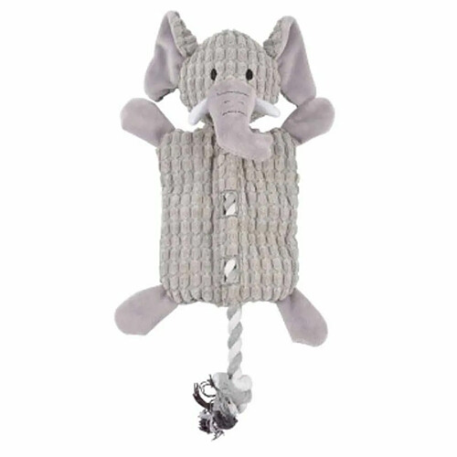 Paris Prix Peluche pour Chien Éléphant 37cm Gris