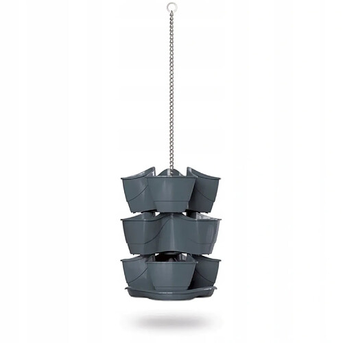 Pot pour herbes 3 casacades suspendus Coubi Herbal anthracite