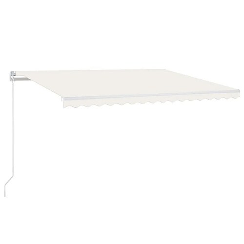 Maison Chic Auvent automatique | Store banne extérieur | Marquise avec capteur de vent et LED 450x300 cm Crème -MN34703