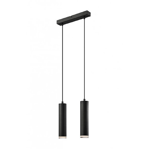 Lumière Suspension Franco Aluminium,plastique,acier Noir 2 ampoules 99cm