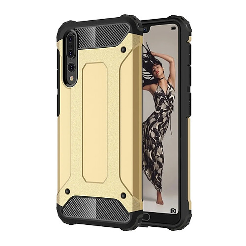 Wewoo Coque renforcée or pour Huawei P20 Pro Full-Rugged TPU + PC Combinaison Couverture Arrière Cas