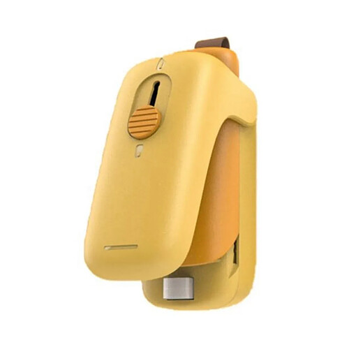 Universal Machine d'étanchéité de 1 pcs mini, sac à main 2in1, étanchéiteur thermique pour sacs en plastique, stockage de snacks, biscuits frais |(Jaune)