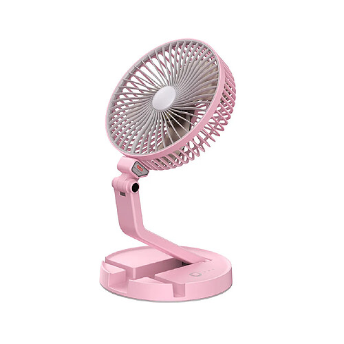 (Rose) Refroidisseur d'Air de Ventilateur Portatif Pliable Rechargeable USB Refroidissant Le Mini Ventilateur de Plancher de Bureau