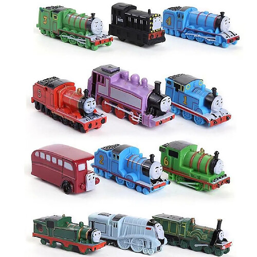 Universal 12PCS Mini Thomas Train Toy 2-5 cm(Coloré)