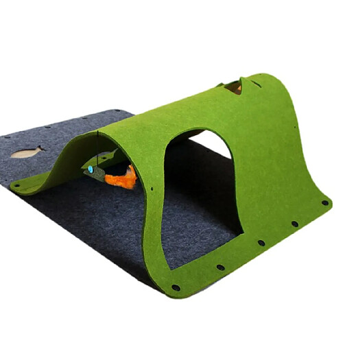 Universal 70 * 52cm DIY Cat Tunnel Jouet pliable Cat Tunnel Jouet jouable chaton Gully Rolling Tunnel Nest Jouet jouable interactif Fournitures pour animaux de compagnie | Cat Toy (vert)