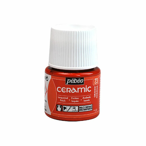 Pebeo Peinture céramique et multi-surfaces - Orange - 45 ml