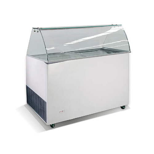 Vitrine à Glace avec Roues Blanche - 8 x 5 L - Java - Combisteel