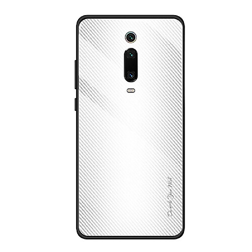 Wewoo Coque Pour Xiaomi Redmi K20 / K20 Pro / 9T étui de protection en verre dégradé de texture blanc