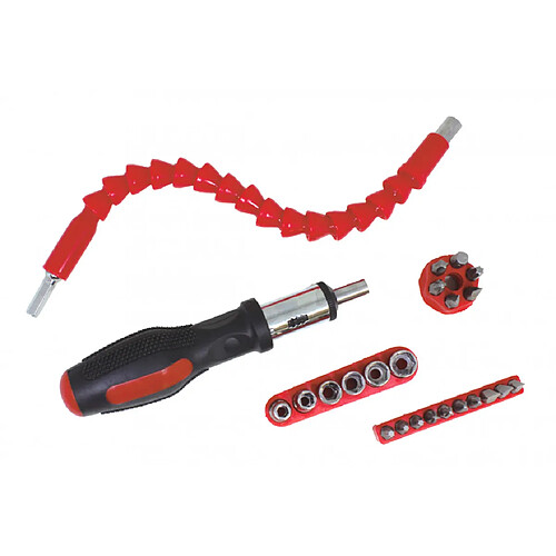 Venteo - Coffret bricolage - FLEXI DRIVER - Rouge - Adulte - Accessoire - Flexible - Ergonomique