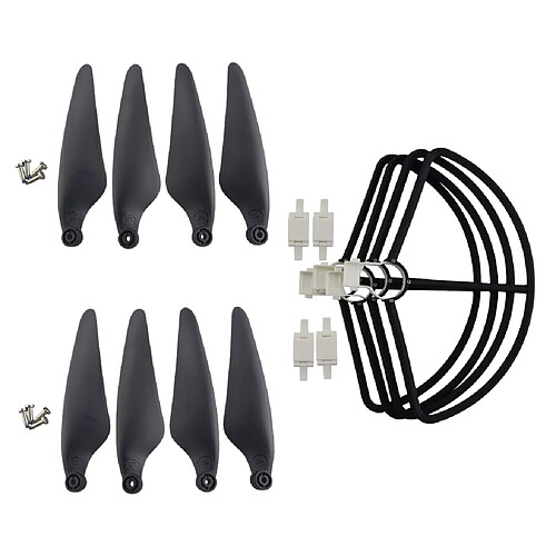 Hélices de drone RC avec protection pour quadcoptère Hubsan Zino H117S Noir