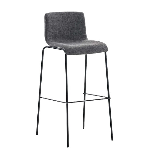 Non Tabouret de bar Hoover tissu 4 pieds structure noir