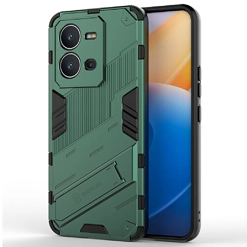 Coque en TPU anti-chute, antichoc avec béquille pour votre Vivo V25 5G - vert