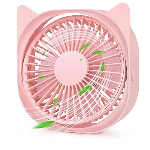 Ventilateur USB Petit Mini Ventilateur De Bureau Ventilateur De Table Alimenté Par USB, Ventilateur De Bureau Silencieux Portable De 4 Pouces, Ventilateur Personnel À 3 Vitesses, Refroidissement À Flux D'Air Puissant Rotatif À 360 Degrés