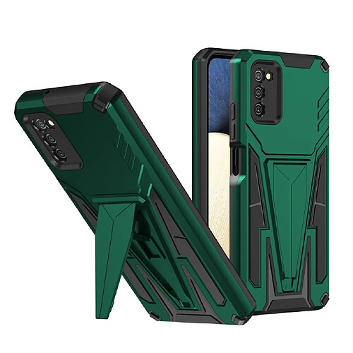 Coque en TPU antichoc avec béquille vert foncé pour votre Samsung Galaxy A20s