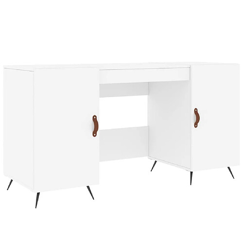 Maison Chic Bureau,Table de travail,bureau de travail pour chambre blanc 140x50x75 cm bois d'ingénierie -GKD82133