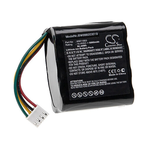 vhbw Batterie remplacement pour Weinmann 110746-O, WM11603 pour appareil médical (6000mAh, 14,4V, Li-ion)