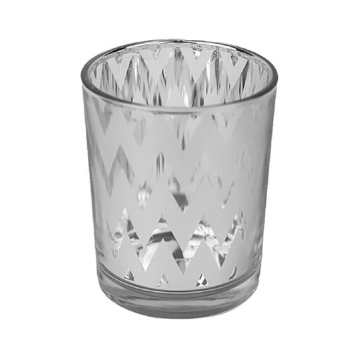 verre thé chauffe-bougies bougie votive décoration de mariage vagues argent