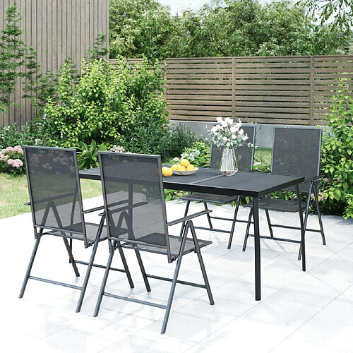 vidaXL Table de jardin anthracite 165x80x72 cm Treillis d'acier