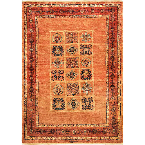 Vidal Tapis de laine 154x109 orange Kashkuli