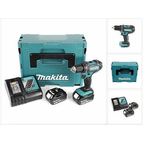 Makita DDF 482 RFJ Perceuse-visseuse sans fil 18 V 62 Nm + 2x Batteries 3,0 Ah + Chargeur + Makpac