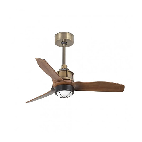 faro Plafonnier ventilateur Just Acier,diffuseur Verre 67,4 Cm