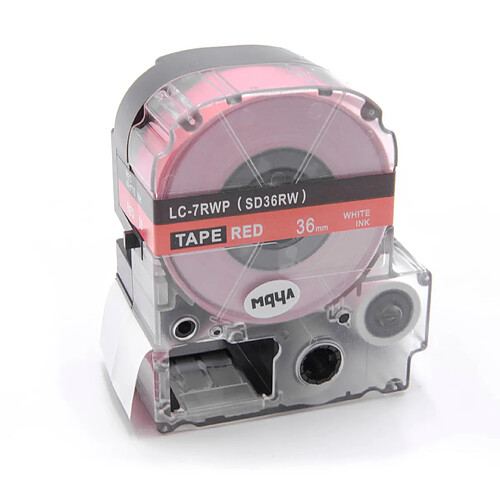 vhbw Cartouche cassette à ruban 36mm pour Epson LW-900P, OK900P comme LC-7RWP, SD36RW.