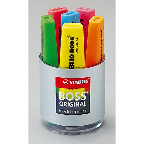 Newtons Stabilo Boss Original Pot de 6 Surligneurs -