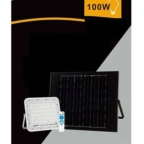 Tradex SOLAIRE SPOT 100 W LUMIÈRE FROIDE 6500K IP65 TÉLÉCOMMANDE S12A-100W