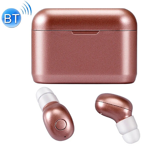 Wewoo Écouteur Bluetooth DT-4 IPX 5.0 étanche avec sans fil boîtier de chargement magnétiqueprise en charge de l'appel or rose