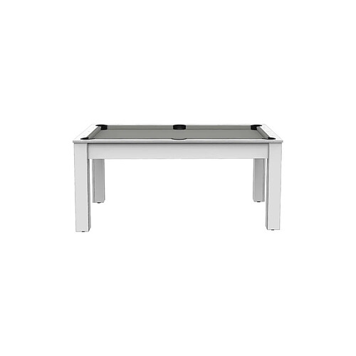 De Faugeres Billard convertible table 6 personnes Texas blanc laqué et gris (tapis)