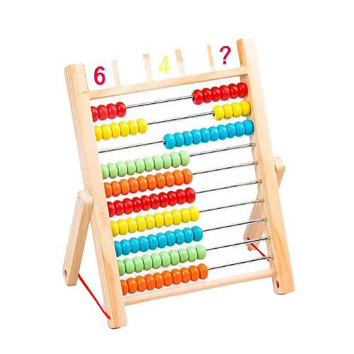 Boulier en bois Éducatifs Comptage Outil de Calcul Montessori Jouet Enfant en Bas Âge Cadeaux pour Enfants 4-6 Ans