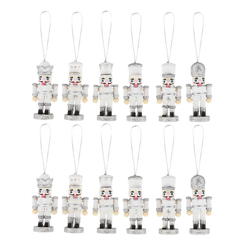 12pcs Décoration De Noël Suspendus Casse-noisettes Décoration Extérieure Intérieure