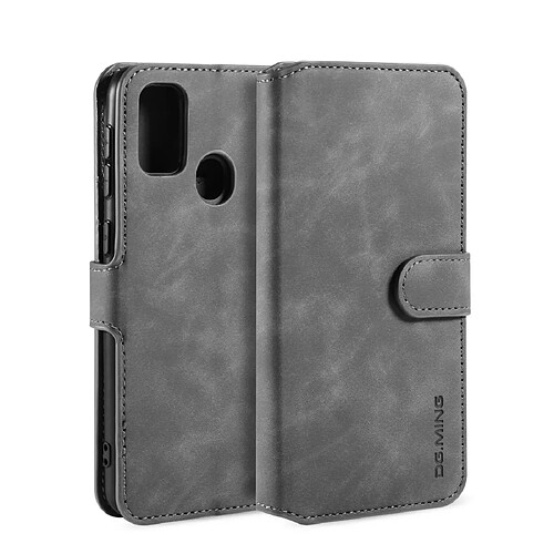 Wewoo Housse Coque Pour Galaxy M30s Etui à rabat horizontal côté huile avec supportlogements cartes et portefeuille Gris