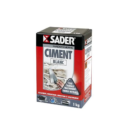 SADER Boite Ciment - Blanc - 1kg