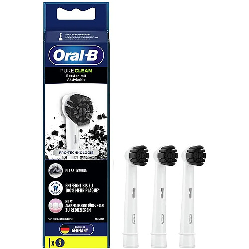 Oral-B Kit de 3 brossettes Charbon actif