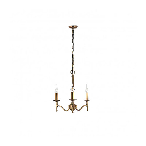 Interiors 1900 Suspension 3 ampoules Stanford 33W max, laiton antique